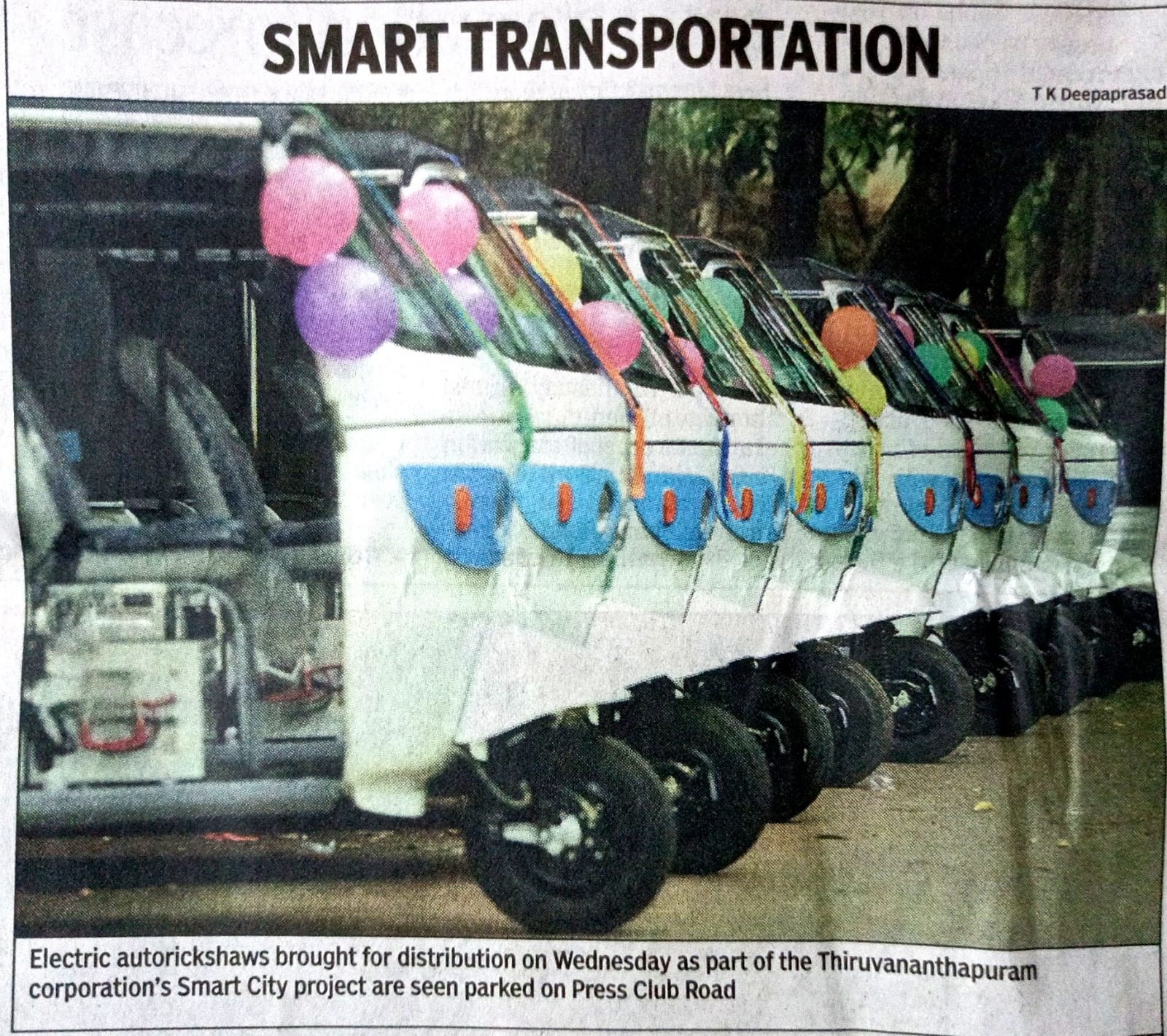 Thiruvananthapuram Corporation has handed over electric autos procured under smart city mission to the selected lady beneficiaries.